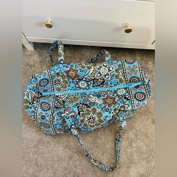 Vera Bradley Bali Blue Weekender Tote Duffle Bag - Picture 3 of 10